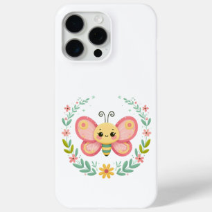 Coque iPhone 15 Pro Max Cute, ressort/papillon