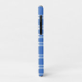 Coques Case-Mate iPhone Cute Retro Blue Gingham Plaid Pattern (Dos/Gauche)