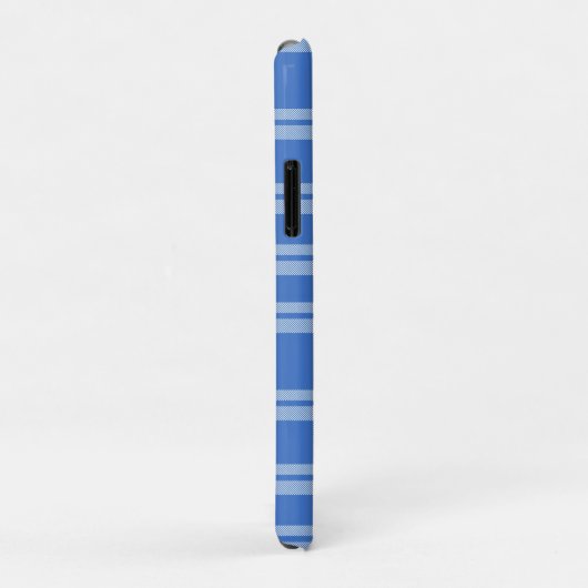 Coques Case-Mate iPhone Cute Retro Blue Gingham Plaid Pattern (Dos/Droite)