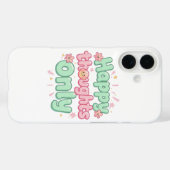 Coques Case-Mate iPhone Cute Retro "Happy Thoughts Only" (Verso (horizontal))