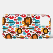 Coques Case-Mate iPhone cute retro Lion kids illustration (Verso (horizontal))
