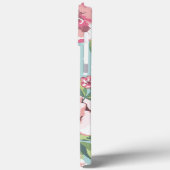 Coques Case-Mate iPhone Cute rétro pois motif floral rose l bleu (Verso / Gauche)