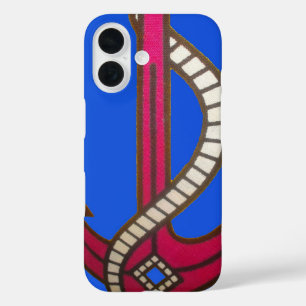 Coques iPhone 16 Cute Retro Vintage Navy Blue Ancre Art Design