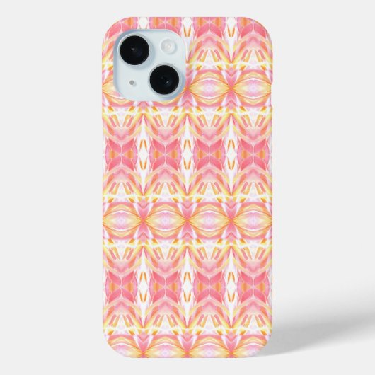 Coques Case-Mate iPhone Cute rose et jaune Kaléidope Abstraite Imprimer (Verso)