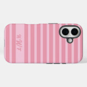 Coques Case-Mate iPhone Cute rose Monochromatique Personnalisé Divisé (Verso (horizontal))
