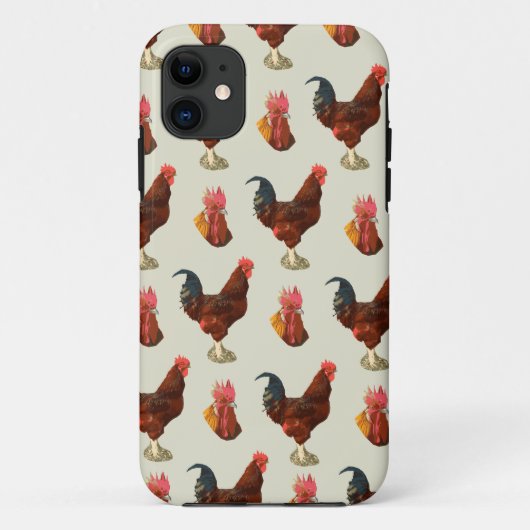 Coques Case-Mate iPhone Cute Rustique Agritourisme Aquarelle Rooster poule (Dos)