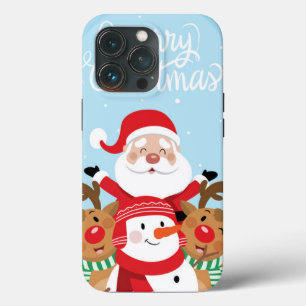 Case-Mate iPhone Case Cute Santa Claus, deer and snowman