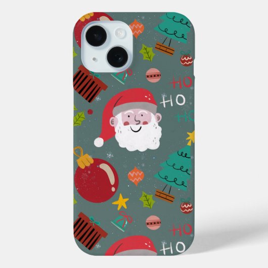 Coques Case-Mate iPhone Cute Santa Holiday Phone Case (Verso)