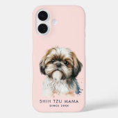 Coques Case-Mate iPhone Cute Shih Tzu Mama rose (Verso)