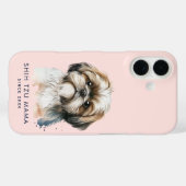 Coques Case-Mate iPhone Cute Shih Tzu Mama rose (Verso (horizontal))