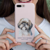 Coques Case-Mate iPhone Cute Shih Tzu Mama rose