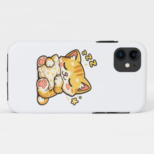 Coques Case-Mate iPhone Cute Sleepy Cat Pillow (Dos (Horizontal))