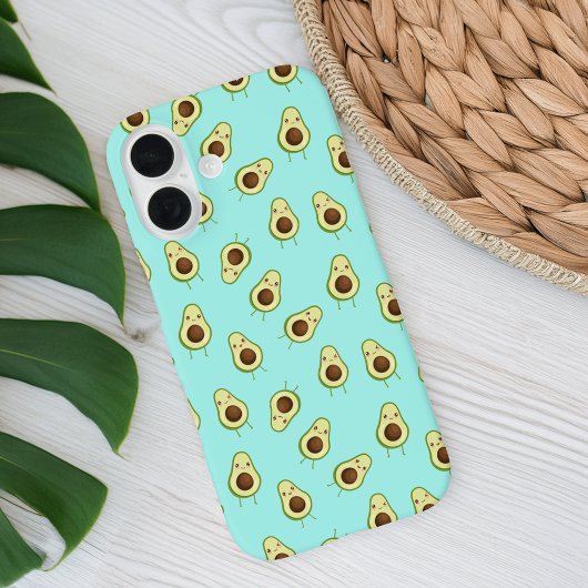 Coques Case-Mate iPhone Cute Smiling Kawaii Avocado Motif