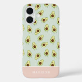 Coques Case-Mate iPhone Cute Smiling Kawaii Avocado Motif Personnalisé (Verso)