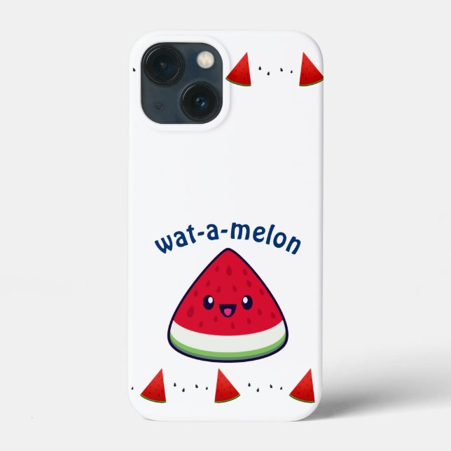 Coques Case-Mate iPhone Cute Smiling Kawaii Watermelon (Verso)
