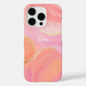 Coques Case-Mate iPhone Cute Sweet Rose Gold Wave Texture Feminine Custom (Verso)