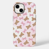 Coques Case-Mate iPhone Cute Teddy bear & Bow iPhone 14 Case 🧸 (Verso)