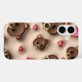 Coques Case-Mate iPhone Cute Teddy Bear Heart iPhone Sticker (Verso (horizontal))