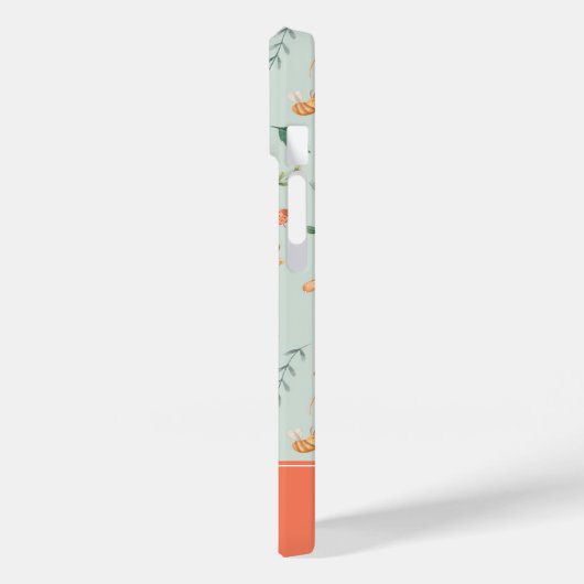 Coques Case-Mate iPhone Cute Turquoise bébé animal Pastel Motif (Verso / Gauche)