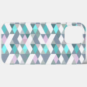 Coques Case-Mate iPhone Cute Turquoise Carré Triangles Motif d'art (Verso (horizontal))