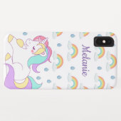 Coques Case-Mate iPhone Cute Unicorn et Rainbows Personnalisé (Dos (Horizontal))