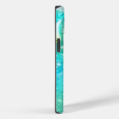 Coques Case-Mate iPhone Cute Unicorn Turquoise parties scintillant gouttes (Verso / Droite)
