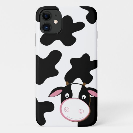 Coques Case-Mate iPhone Cute Vache Laitière Vaches Noir Blanc Motif (Dos)