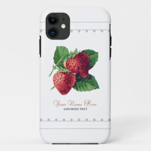 Case-Mate iPhone Case Cute Vintage Framboise Variétés Ajouter Votre Nom 