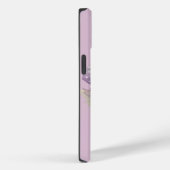 Coques Case-Mate iPhone Cute Violet Aquarelle Chat avec Flore (Verso / Droite)