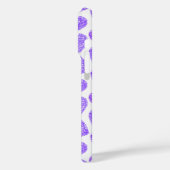 Coques Case-Mate iPhone Cute violet Doodled Heart Saint Valentin Monogramm (Verso / Gauche)