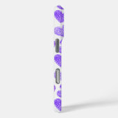 Coques Case-Mate iPhone Cute violet Doodled Heart Saint Valentin Monogramm (Verso / Droite)