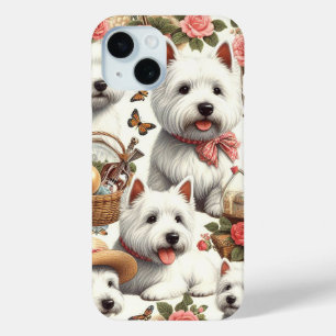 Coque Pour iPhone 15 Cute West Highland White Terrier sans fil