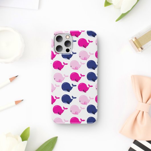 Coques Case-Mate iPhone Cute Whales, Pattern of Whales, Sea Animals