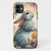 Coques Case-Mate iPhone Cute Whimsical Aquarelle Bunny Floral (Dos)
