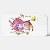 Coques Case-Mate iPhone Cute Whimsical Cochon Boire Café (Verso (horizontal))