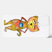 Coques Case-Mate iPhone Cute Whimsical Fatigué Chat Boire Café (Verso (horizontal))