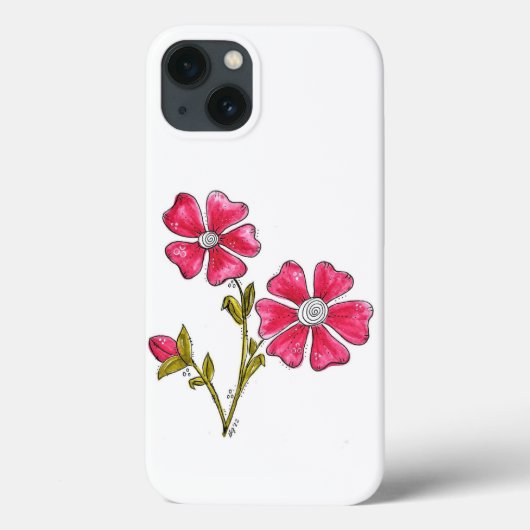 Coques Case-Mate iPhone Cute Whimsical Pink Flowers (Verso)