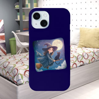 Coque Pour iPhone 15 Cute Witch With Cat iPhone / iPad case