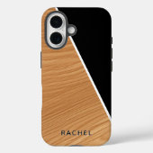Coques Case-Mate iPhone Cute Wood and Black Personalized (Verso)