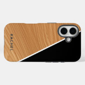 Coques Case-Mate iPhone Cute Wood and Black Personalized  (Verso (horizontal))