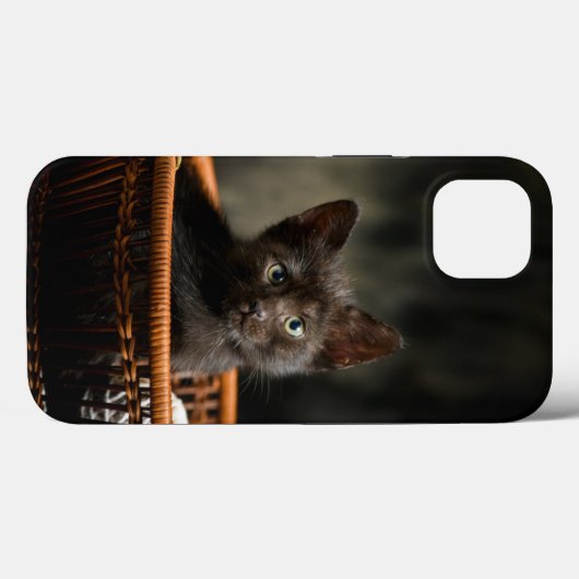 Coques Case-Mate iPhone Cutest Baby Animals | Kitten in Basket (Verso (horizontal))