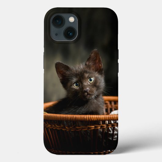 Coques Case-Mate iPhone Cutest Baby Animals | Kitten in Basket (Verso)