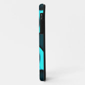 Coques Case-Mate iPhone Cyan Abstrait Art Print (Dos/Gauche)