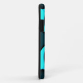 Coques Case-Mate iPhone Cyan Abstrait Art Print (Dos/Droite)