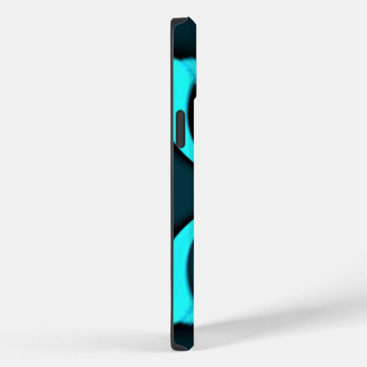 Coques Case-Mate iPhone Cyan Abstrait Art Print (Verso / Droite)