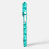Coques Case-Mate iPhone Cyan Crumpled Texture (Verso / Gauche)