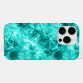 Coques Case-Mate iPhone Cyan Crumpled Texture (Verso (horizontal))