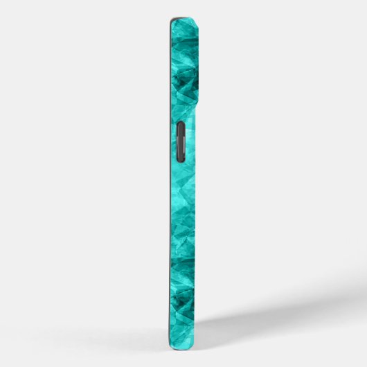 Coques Case-Mate iPhone Cyan Crumpled Texture (Verso / Droite)