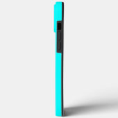 Coques Case-Mate iPhone Cyan de couleur solide (Verso / Gauche)