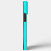 Coques Case-Mate iPhone Cyan de couleur solide (Verso / Droite)